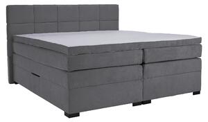 KONDELA Boxspring ágy, 180x200, szürke, APRIL