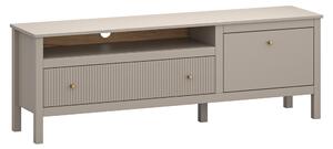 KONDELA TV-asztal, szürkésbarna Taupe/craft arany tölgy, KLIO 1D1S/160