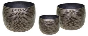 Nerja Caldron fém kaspó óezüst szett 33x26-53x38cm S3
