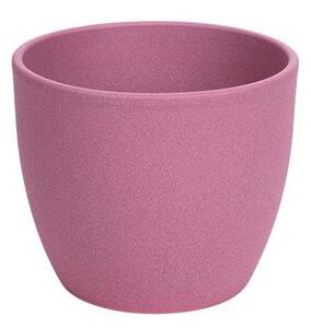 Base Struktur Kerámia Kaspó Matt Rózsaszín 15cm