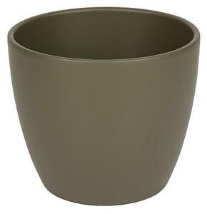 Base Kerámia Kaspó Matt Olivazöld 15cm