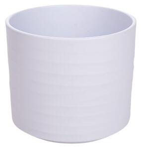 Wave Kerámia Henger Kaspó Matt Fehér 20cm