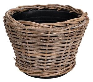 Drypot Hasított Rattan Kaspó Barna 33x24cm