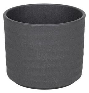 Wave Struktur Kerámia Henger Kaspó Grafit 16cm