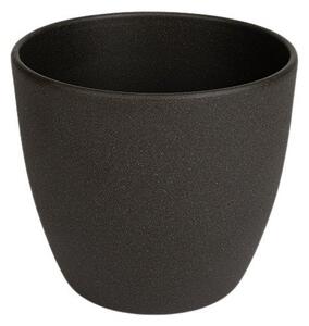 Base Struktur Kerámia Kaspó Matt Sötétszürke 8cm
