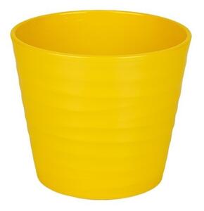 Wave Kerámia Kaspó Sárga 17cm