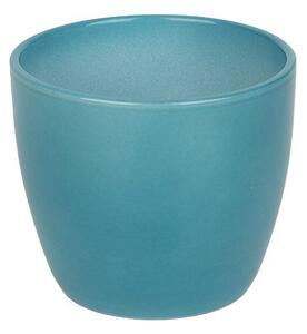 Base Kerámia Kaspó Lakkozott Türkiz 11cm