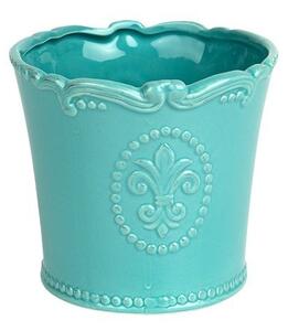 Bourbon Kerámia Kaspó Türkiz 8x7,5cm