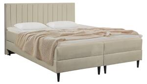KONDELA Boxspring ágy, 160x200, bézs, VALENCI