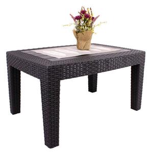 GardenLine kerti bútor szett - Dohányzóasztal + 2 db fotel - Antracit