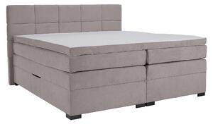 KONDELA Boxspring ágy, 180x200, szürkésbarna Taupe, APRIL