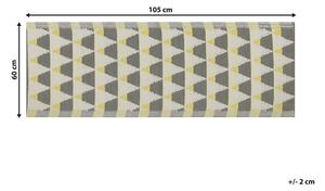 Szürke és sárga szőnyeg 60 x 105 cm HISAR