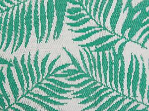 Barátságos Kékeszöld Pálmalevél Mintás Kültéri Szőnyeg 160 x 230 cm KOTA