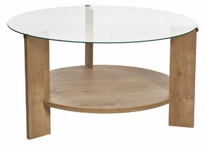 Hanah Home Sapphire Oak Transparent Clara Dohányzóasztal - Sapphire Oak, Transparent