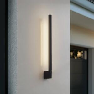 Lindby LED fali világítás Neano, 60 cm, fekete, fém, IP54, Fekete, Alumínium, Modern