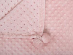 Rózsaszín pamut ágytakaró150 x 200 cm SAMUR