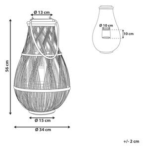 Idilli Fekete Bambusz Lámpás 56 cm TONGA