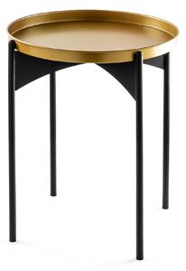 Hanah Home Dohányzóasztal Fekete Arany Shb-002