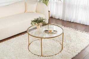 Hanah Home Dohányzóasztal Arany Arany-Átlátszó-80