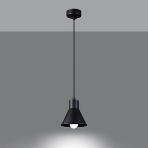 Fekete függőlámpa fém búrával 14x14 cm Martina - Nice Lamps