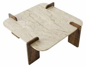 Hanah Home Coffee Table Travertine Walnut Afrolli - Travertine, Walnut