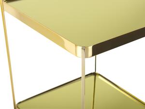 Arany Színű Szögletes Kisasztal 29 x 29 cm ALSEA