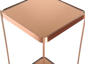 Réz Színű Szögletes Kisasztal 41 x 41 cm ALSEA