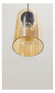 Fekete függőlámpa üveg búrával 10x55 cm Bistro – Candellux Lighting