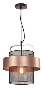 Fekete-rézszínű fém függőlámpa ø 30 cm Fiba – Candellux Lighting