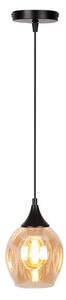 Fekete függőlámpa üveg búrával ø 14 cm Aspa – Candellux Lighting