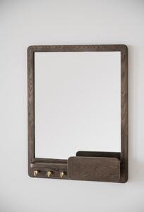 Fali tükör polccal és fa kerettel 45x60 cm Inverness - Rowico