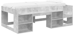 Gyerekágy keret tárolóval Betonszürke 90 x 190 cm Szerelt Fa