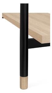 Natúr színű dohányzóasztal tölgyfa dekoros asztallappal 60x120 cm Jugend – Woodman