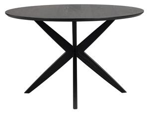 Kerek étkezőasztal tölgyfa dekoros asztallappal 120x120 cm Calverton - Rowico