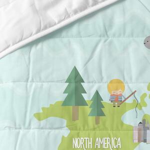 Pamut gyerek ágytakaró 130x100 cm World map – Mr. Fox