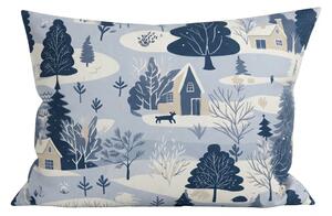 Flanel párnahuzat SNOWY VALLEY 50x70 cm, kék