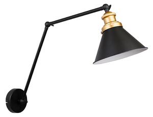 Fekete fém fali lámpa Fundo – Candellux Lighting