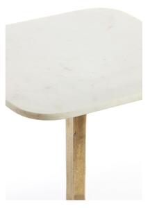 Tárolóasztal márvány dekoros asztallappal ø 45 cm Rickerd – Light & Living