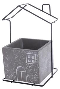 House virágtartó szürke, 14,5 x 20 x 12 cm