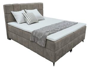 KONDELA Boxspring ágy, 160x200, barnásszürke taupe, ALMA