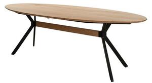 Natúr színű étkezőasztal tölgyfa asztallappal 100x240 cm Nori – Light & Living
