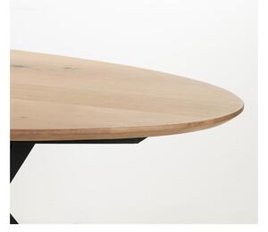 Natúr színű étkezőasztal tölgyfa asztallappal 100x240 cm Nori – Light & Living
