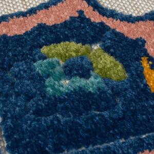 Kék kültéri szőnyeg 200x290 cm Beach Floral – Flair Rugs