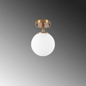 Fehér-bronzszínű mennyezeti lámpa üveg búrával ø 15 cm Atmaca – Opviq lights