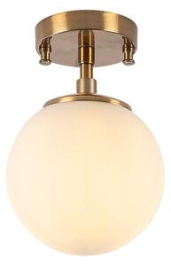 Fehér-bronzszínű mennyezeti lámpa üveg búrával ø 15 cm Atmaca – Opviq lights