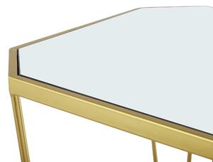 Dekoratív Arany Lábazatú Kisasztal Két Darabos Kivitelben SIERRA