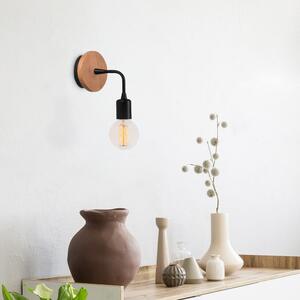Fekete-natúr színű fali lámpa Dartini – Opviq lights