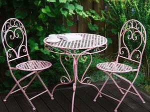 Rózsaszín kerti szék kétdarabos szettben ALBINIA