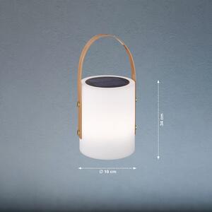 Fehér-barna LED asztali lámpa (magasság 34 cm) Bari – Fischer & Honsel