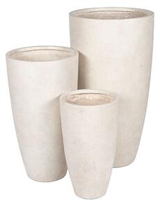 Hartford Vase Giant kompozit növénytartó szett homokszín 34,5x60-54x100cm S3